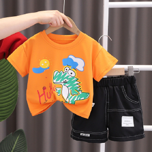 婴儿衣服夏季童装洋气小孩子休闲短袖外穿套装一周岁男孩宝宝夏装