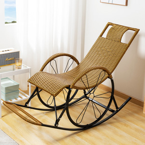 摇摇椅子家户外藤椅摇摆椅懒人用阳台竹摇椅藤编躺椅休闲逍遥椅