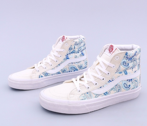 万斯官方旗舰店sk8-hi siim青花瓷 高帮板鞋学生帆布鞋秋季男女鞋