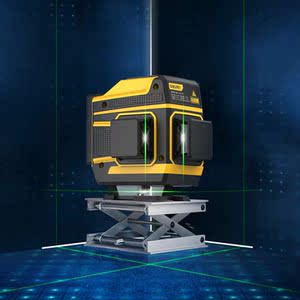 得力水平仪高精度红外线强光锂电池16绿光五线超平仪水准仪十二线