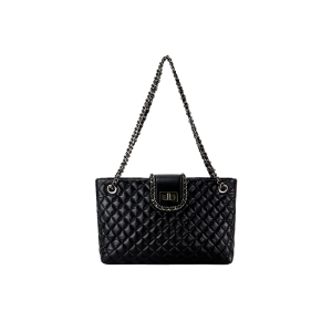 路易·卡迪louiscardy路易卡迪菱格枪色链条单肩包34435