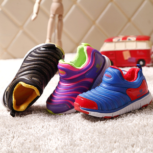 毛毛虫童鞋2021秋冬儿童运动鞋男女加绒保暖宝宝二棉休闲鞋虫虫鞋