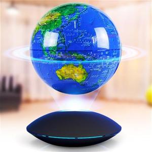 旋转发光简约摆件m客厅门店高科技办公室自动磁力悬w浮自转地球仪