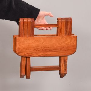花梨木折叠凳