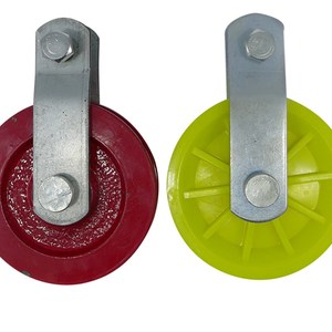 养殖水线升降绞盘各种型号滑轮温室大棚i用放风口滑轮吊轮料线滑