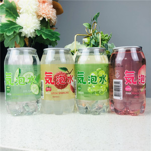 韩国进口熊古屋气泡水水蜜桃味碳酸饮料350ml青瓜葡萄荔枝粉红水