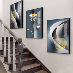 北欧轻奢三联装饰画现代简约过道楼梯挂画客厅玄关沙发背景墙壁画
