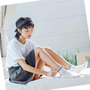 夏季搭配运动鞋的袜子韩版休闲网眼f镂空中短袜薄款透气百搭女袜.