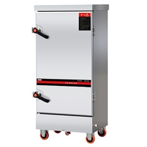 御丰宇丰不锈钢电热蒸饭柜 蒸汽蒸箱 蒸柜 食堂双门蒸车kz-240a