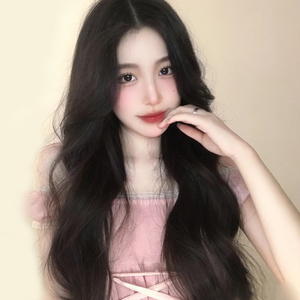 假发女长发长卷发中分八字无刘海大波浪仿真人发丝自然全头套式