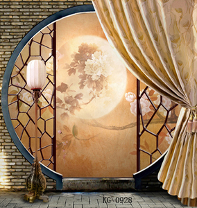 直播背景布3d立体古风中国风古典壁纸室内书房屏风古筝钢琴装饰墙