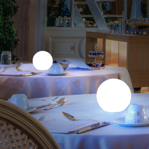led圆形七彩桌灯 舞台表演道具手持圆球灯酒吧餐厅氛围装饰小夜灯