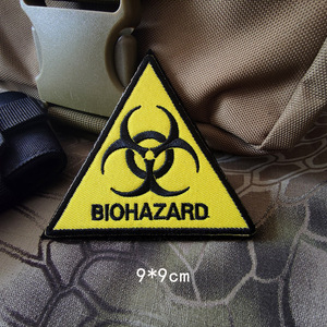 三角洲臂章标志定做刺绣魔术贴章生化危机三m角形状徽章军迷背包l