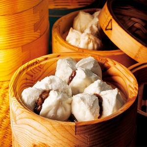 广州酒家利口福开口叉烧包子广东式早茶港式点心早