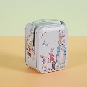 饼干包装盒大白兔奶糖盒盒子儿童小礼盒烘焙包装宝宝满月小铁盒空