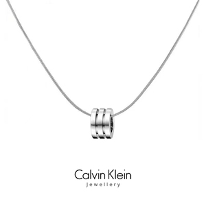 小ck项链男女情侣款弹簧圆环小蛮腰吊坠锁骨链轻奢高级感生日礼物