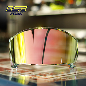GSB头盔镜片V73型号原厂专用风镜日夜两用电镀金红紫金通用防雾贴
