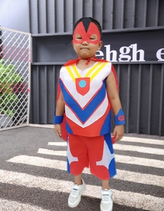 儿童环保时装秀服装男孩手工材料diy奥特曼幼儿园亲子装走秀衣服