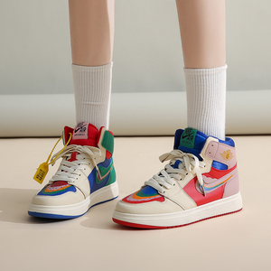 新款耐克02女鞋夏季2022休闲板鞋子百搭ins潮鸳鸯运动高帮鞋女a空