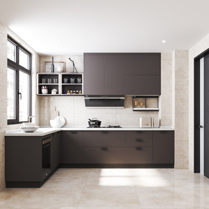 2021欧派厨房k橱柜定制整体现代简约厨柜装修石英石台面贝尔11