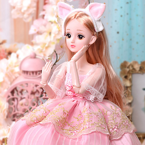 60厘米大号超大珍藏版浅仔芭比洋娃娃女孩公主仿真精致儿童玩具布