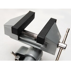 美耐特小型台虎钳360度w万向台虎钳铝合金固定钳支架桌虎钳