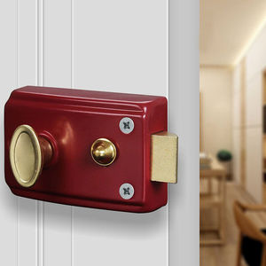 雨花泽牛头锁仓库门铁门木门外装门锁防盗锁老式门锁弹子门锁单舌