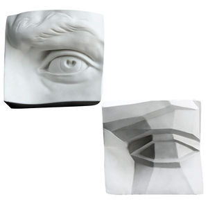 大卫实面切面眼睛模型石膏五官石膏像素描静物美术画材艺考教具人