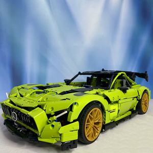 lego/乐高奔驰amg-绿魔gtr跑车可遥控拼装汽车积木男女高难度玩具