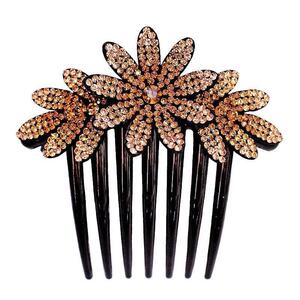 丸子头盘发发c30aa108杆发梳插梳大号七齿插优头雅卡梳妈妈饰器