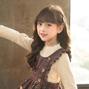 儿童假发头套宝宝长卷发头饰女童发套全头刘海可爱造型仿真中长发