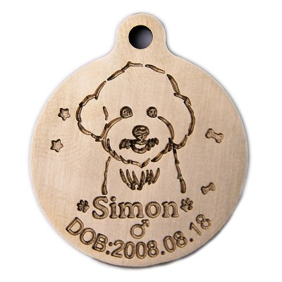 牌猫深宠b物刻字牌金色定份身制狗定做雕黄挂耐磨牌项圈猫铜牌狗