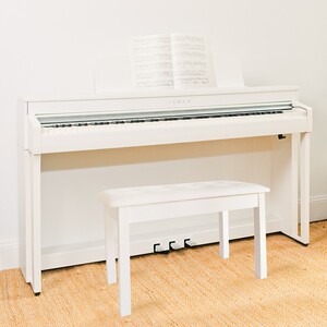 日本卡瓦依电子钢琴实木加厚钢琴凳单人黑白双人电子琴椅子儿进口