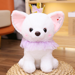 可爱吉娃娃d公仔毛绒玩具仿真狗狗玩偶布偶摆件超小号迷你小狗呆