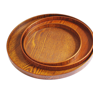 k日层酸b枣木圆形家用木式茶托雨单制茶盘西田木托盘水果木圆