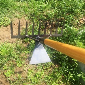 除草锄头农用老式高锰钢加厚锄头耙子一体两头忙搂草锄草松土种地