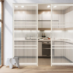 pvc透明折叠推拉门厨房移门客厅卧室房间隔断门卫生间防水隐形门