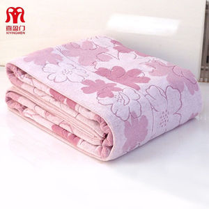 喜盈门毛巾被纯棉双人加厚老式怀旧夏季空调毯冬季保暖全棉毛巾毯