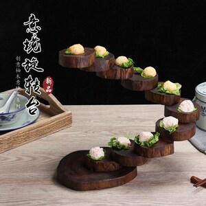 展示架火锅店餐具烤肉摆盘木头十二层步步高升日式旋转盘1人付款59