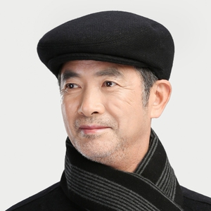 帅气老人帽子男冬季加绒冬老年男子冬天老爷加厚时尚韩版大码大号