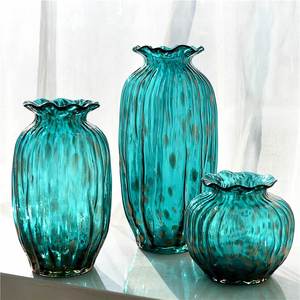 外贸出口洒金创意玻璃艺术花瓶富贵竹欧式轻奢家居装饰品摆件礼品