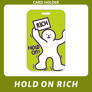 rich创意英文卡套校园卡羊城通八达通卡用壳饭卡水卡公交卡可挂脖接送