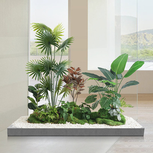 仿真绿植造景楼梯下装饰绿植假花树摆件玄关室内景观造景仿真植物