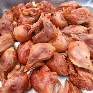 诸城烧烤特产烧鸡头烤鸡头卤熏鸡头全熟即食熟食下酒菜1斤约14个