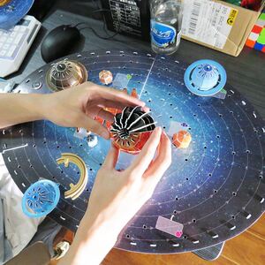 3d立体地球仪拼图八大行星模型太空拼装儿童手工diy地理星球玩具