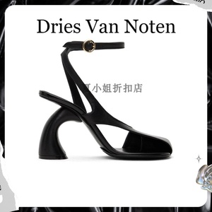 代购Dries Van Noten不对称分趾高跟鞋DVN双拇指皮质镂空凉鞋女鞋