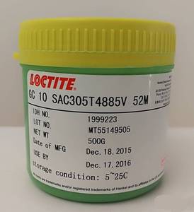 汉高乐泰gc10锡膏 loctite gc 10 sac305t4 885v 52m常温锡膏