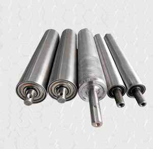 线包力轮压花传送带张紧主被不锈钢滚轴流水线送动动输机胶辊滚筒