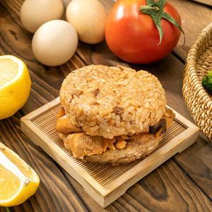 早丰米汉堡酱香味糯米鸡肉冷冻早餐微波炉加热便捷