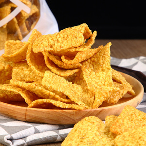 食谷坊苦荞片牛肉味整箱散装荞麦锅巴片原味零食小